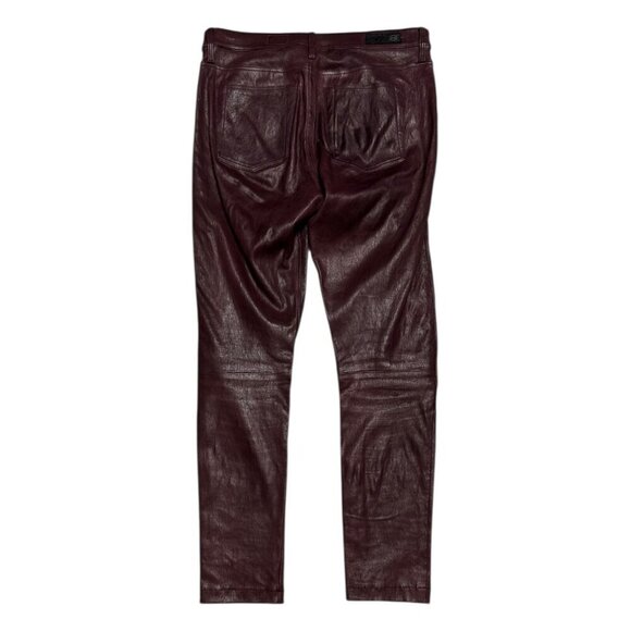 AG ADRIANO GOLDSCHMIED Genuine LAMB LEATHER Skinny Casual Pants Womens Medium - Picture 2 of 7